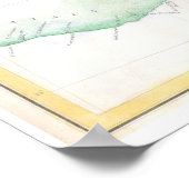 kaart van de Golf van Mexico (1852) Poster (Hoek)