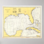  kaart van de Golf van Mexico (1942) Poster (Voorkant)