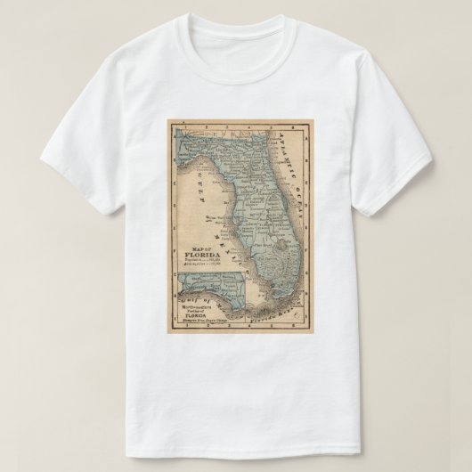 kaart van de Golf van Mexico T-shirt (Design voorkant)