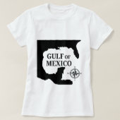 Kaart van de Golf van Mexico T-shirt (Design voorkant)