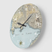 Kaart van de Golf van Napels en omgeving Grote Klok (Hoek)