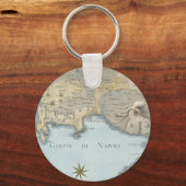 Kaart van de Golf van Napels en omgeving Sleutelhanger (Voorkant)