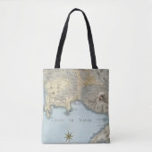 Kaart van de Golf van Napels en omgeving Tote Bag (Voorkant)