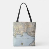 Kaart van de Golf van Napels en omgeving Tote Bag (Achterkant)