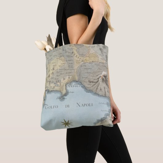 Kaart van de Golf van Napels en omgeving Tote Bag (Dichtbij)