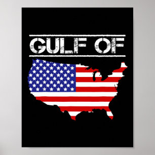Kaart van de Golf van Verenigde Staten van Amerika Poster