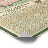 Kaart van de gouden regio's van Californië Poster (Hoek)