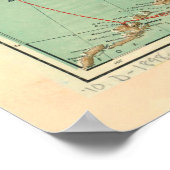  kaart van de goudvelden van Alaska (1898) Poster (Hoek)