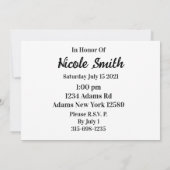 Kaart van de graduatiepartij (Achterkant)