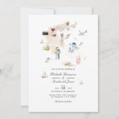 Kaart van de Griekse QR-code RSVP-bestemming bruil (Voorkant)