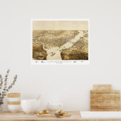 Kaart van de Groene Baai, Wisconsin van 1867 Poster (Keuken)