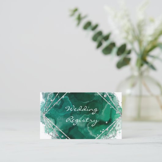 Kaart van de Groene en Zilverweddenschap Registrat Visitekaartje (Staand voorkant)