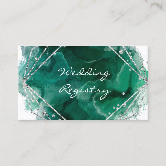 Kaart van de Groene en Zilverweddenschap Registrat Visitekaartje (Voorkant)