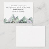 Kaart van de Groene Paarse bruiloft Visitekaartje (Voorkant / Achterkant)