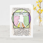 Kaart van de groet en de nota van Bunny Da Vinci (Gele Bloem)