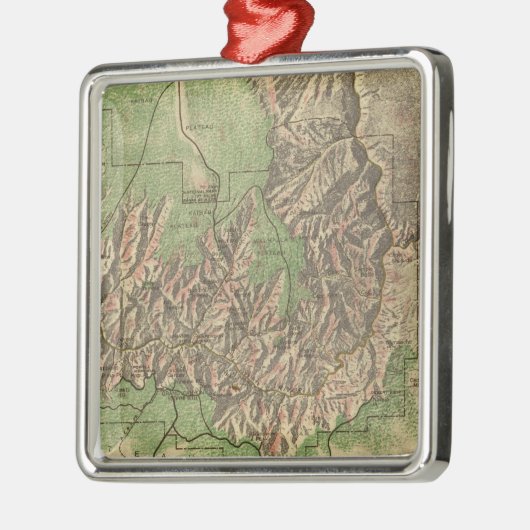  kaart van de Grote Canyon (1926) Metalen Ornament (Links)