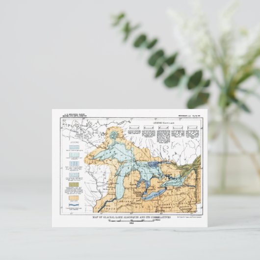 kaart van de Grote Meren (Staand voorkant)