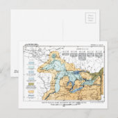  kaart van de Grote Meren (Voorkant / Achterkant)