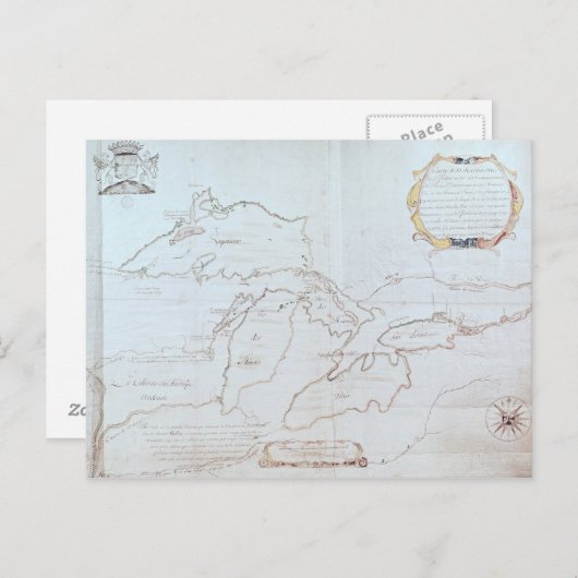 Kaart van de Grote Meren (Voorkant / Achterkant)