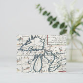  kaart van de Grote Meren (1696) (Staand voorkant)