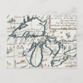  kaart van de Grote Meren (1696) (Voorkant)