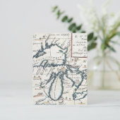  kaart van de Grote Meren (1696) (Staand voorkant)