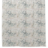  kaart van de Grote Meren (1696) Douchegordijn (Voorkant)