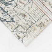  kaart van de Grote Meren (1696) Fleece Deken (Hoek)