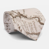 kaart van de Grote Meren (1757) Stropdas (Opgerold)