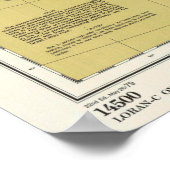  kaart van de Grote Meren (1979) Poster (Hoek)