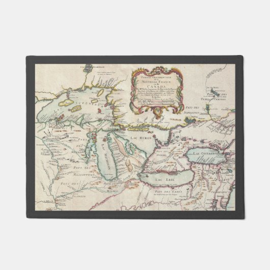  kaart van de Grote Meren Deurmat (Voorkant)