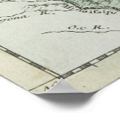 kaart van de Grote Meren en Canada (1761) Poster (Hoek)