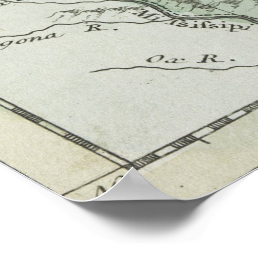  kaart van de Grote Meren en Canada (1761) Poster (Hoek)