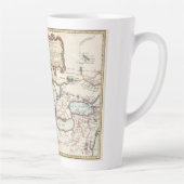 kaart van de Grote Meren in Frankrijk Latte Mok (Rechts)