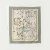 kaart van de Grote Meren in Frankrijk Wandkleed (Voorkant)