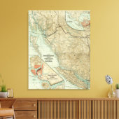 Kaart van de Grote Trunk Pacific Railway Canvas Afdruk (Insitu (Woonkamer))
