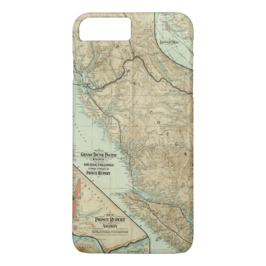 Kaart van de Grote Trunk Pacific Railway Case-Mate iPhone Case (Achterkant)