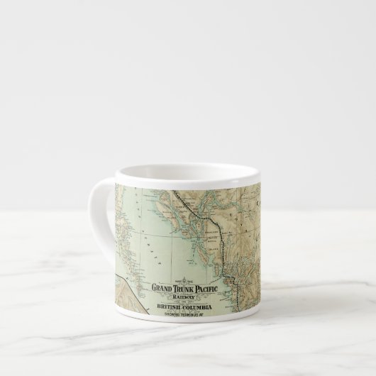 Kaart van de Grote Trunk Pacific Railway Espresso Kop (Links)