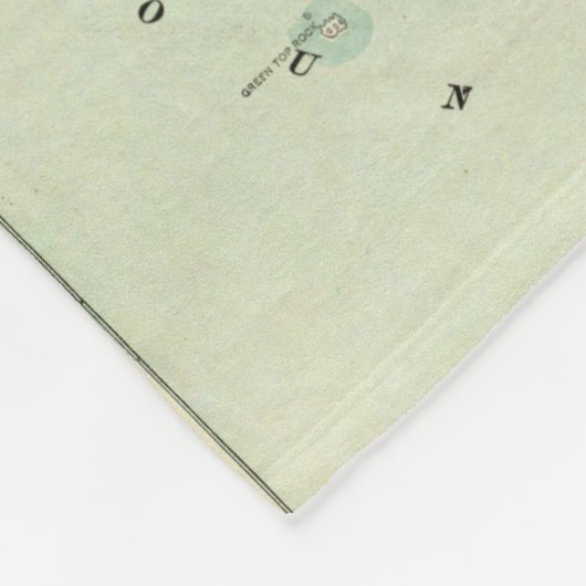 Kaart van de Grote Trunk Pacific Railway Fleece Deken (Hoek)