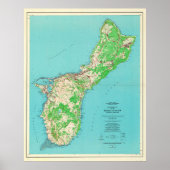  kaart van de Guam (1965) Poster (Voorkant)