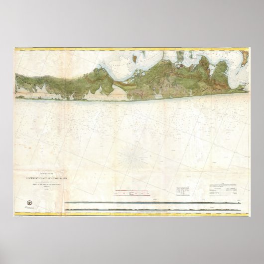  kaart van de Hamptons (1857) Poster (Voorkant)