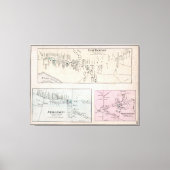  kaart van de Hamptons (1873) Canvas Afdruk (Voorkant)