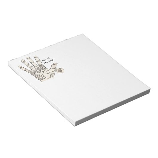 kaart van de handpalmlezing notitieblok (Schuin)