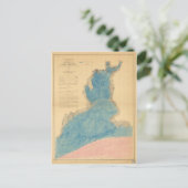  kaart van de haven van New Haven Connecticut (Staand voorkant)