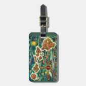 Kaart van de Hawaiiaanse eilanden Bagagelabel (Voorkant verticaal)