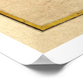 Kaart van de Hawaiiaanse eilanden door Kalama 1837 Poster (Hoek)