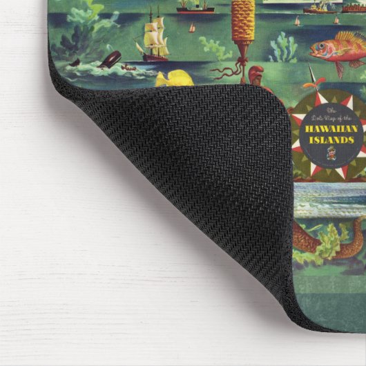 Kaart van de Hawaiiaanse eilanden Muismat (Hoek)