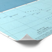 Kaart van de Hawaiiaanse eilanden Poster (Hoek)