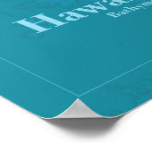 Kaart van de Hawaiiaanse eilanden Poster (Hoek)