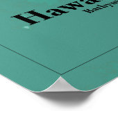 Kaart van de Hawaiiaanse eilanden Poster (Hoek)